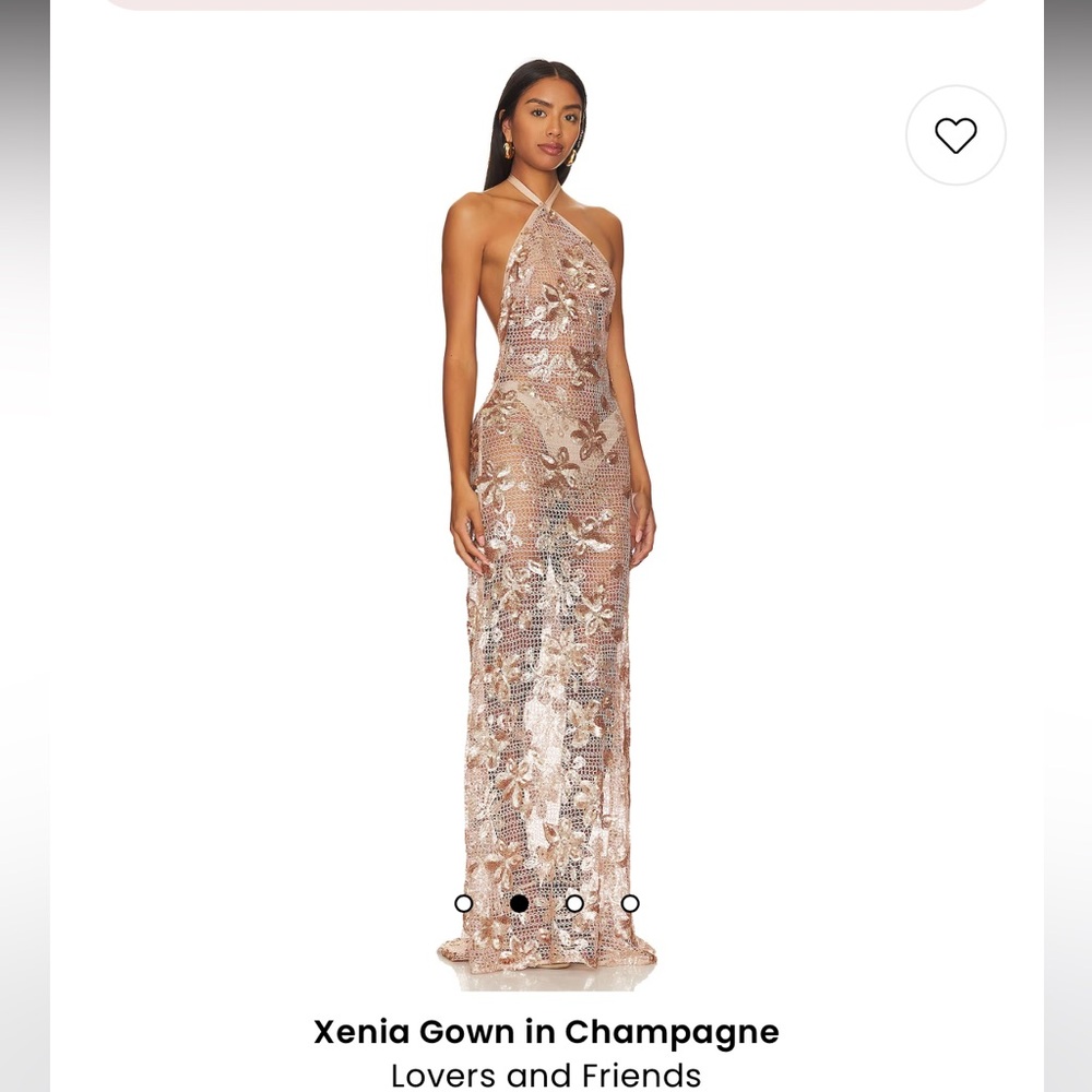 Lovers+ Friends Xenia Gown in Champagne